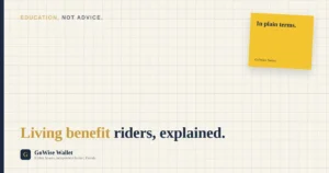 Living Benefits Life Insurance Riders, GoWise Wallet independent broker